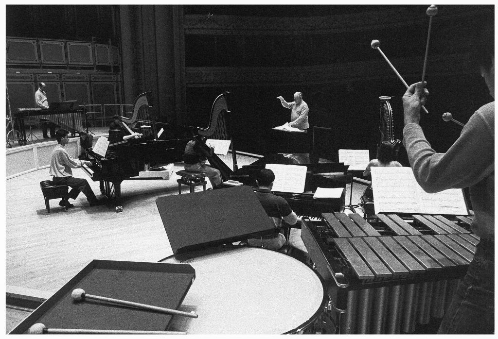 Répétition de "sur Incises", Chicago Symphony Hall, 1999.